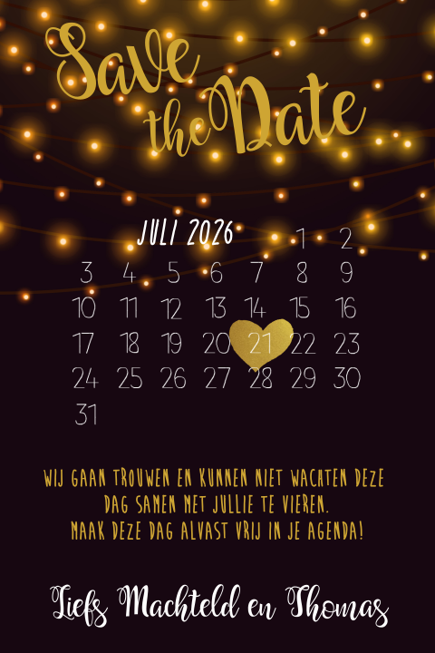Save the date wij gaan trouwen feest