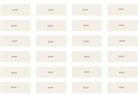 Naamkaartjes lang 24 stuks formaat 9x3,5 cm
