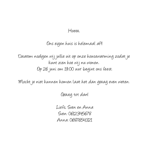 Kaart binnenkant