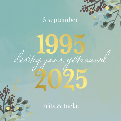 Vrolijke jubileum uitnodiging 30 jaar getrouwd