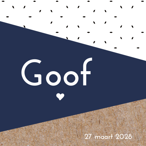 Geometrisch geboortekaartje strak kraft
