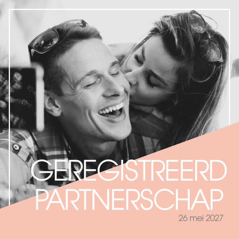 Geregistreerd partnerschap kaart met ruimte voor een eigen foto
