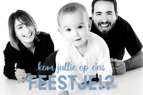 Uitnodiging inhaalfeestje met foto