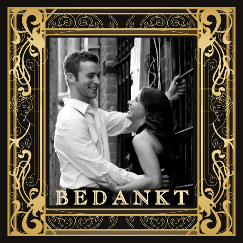 Great Gatsby bedankkaart in Art Deco stijl