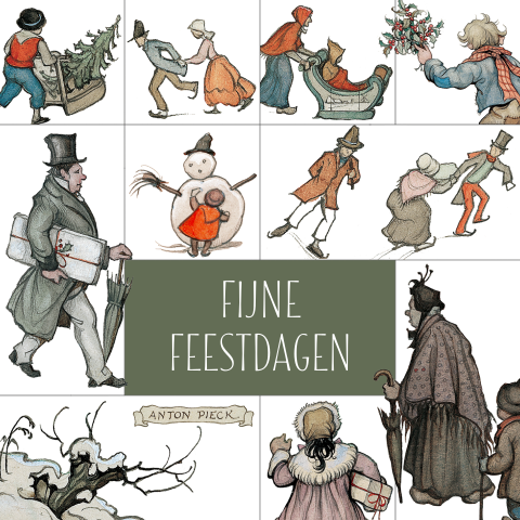 Kerstkaart collage Anton Pieck