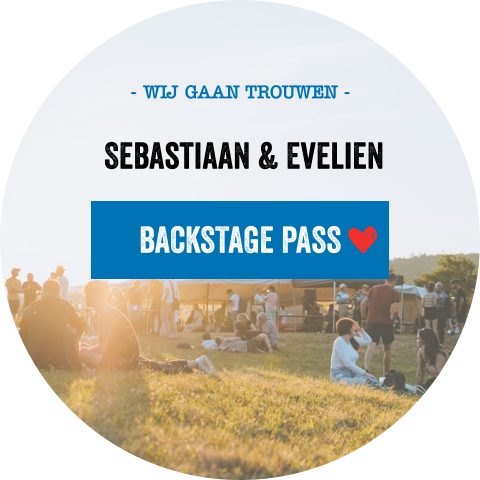 Sluitzegel ticket trouwkaart festivalstijl