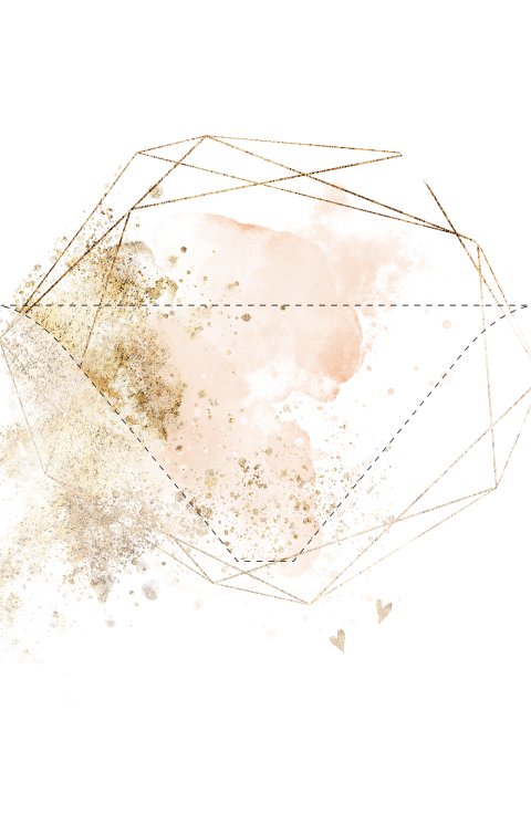 Envelop inlay roze goud