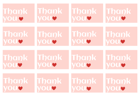 Thank you cards maken - 16 stuks - 10x6cm