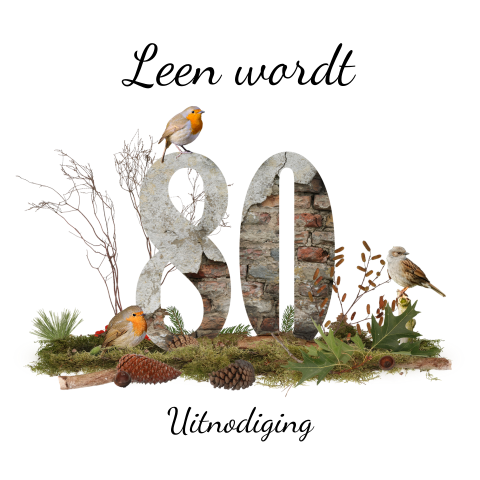 Uitnodiging verjaardagsfeest 80 jaar natuur