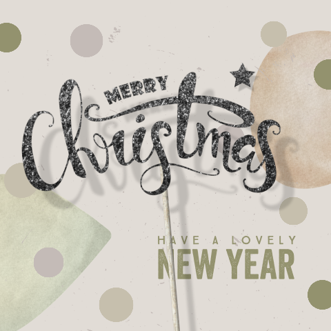 Vrolijk kerstkaart merry christmas op een stokje