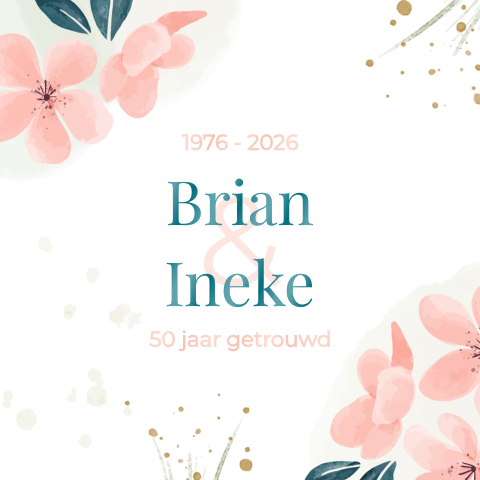 Uitnodiging feestje met hoogglans en roze bloemen
