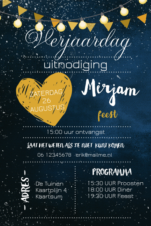 Super hippe uitnodiging feestje verjaardag