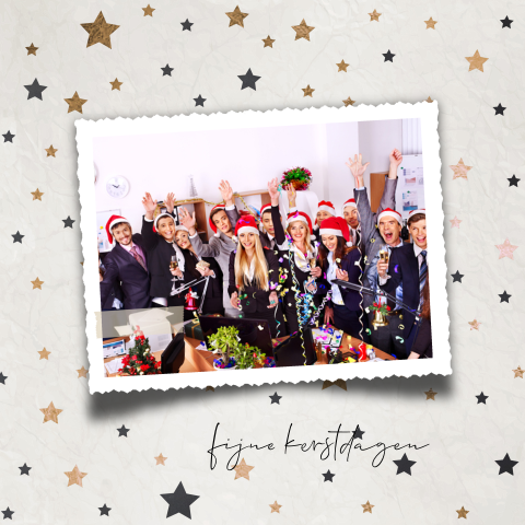 Hippe kerstkaart met ruimte voor bedrijfsfoto