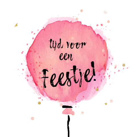sluit sticker tijd voor een feestje