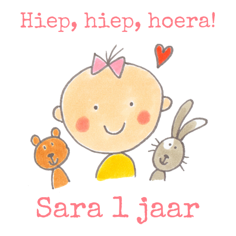 uitnodiging verjaardag 1 jaar meisje