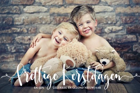 Kerstkaart met eigen foto en kerstwens