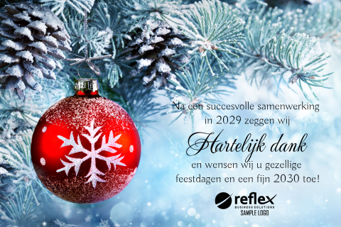 Zakelijke kerstkaart modern en stijlvol