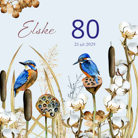 Uitnodiging verjaardag feestje met ijsvogels