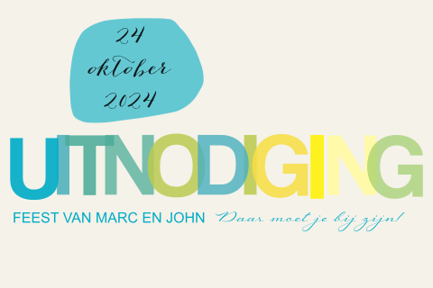 Hippe uitnodigingskaart 12,5 jaar getrouwd
