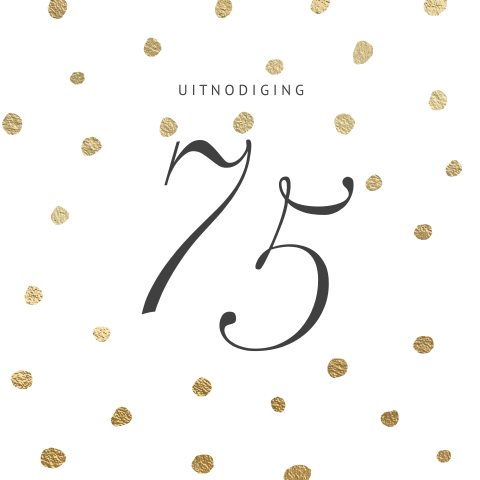 Luxe uitnodiging verjaardag 75 jaar