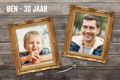 Verjaardag uitnodiging 30 jaar foto vroeger foto nu