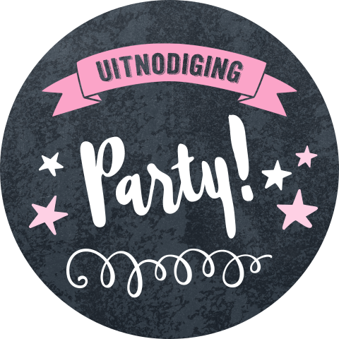 Sluitzegel party feest sterren zwart