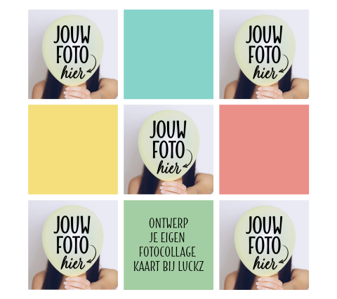 Kleurrijke fotokaart maken met collage