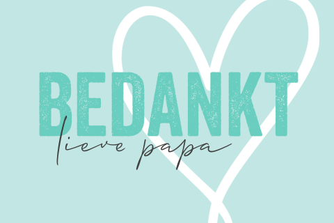 Bedankt lieve papa Vaderdag kaart