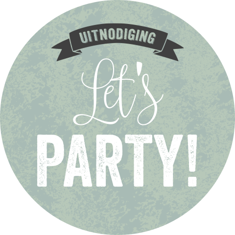 Mint groene sluitzegel lets party
