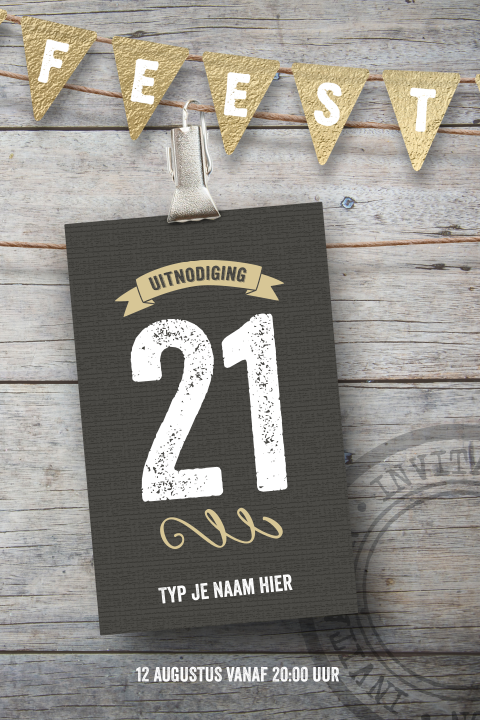 21 jaar verjaardag uitnodiging feest