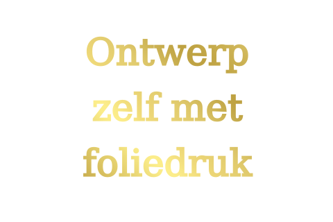 Blanco enkele liggende kaart met 2 kanten foliedruk