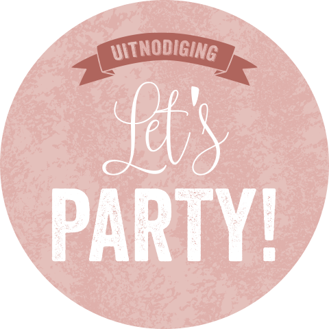 Oud roze sluitzegel lets party