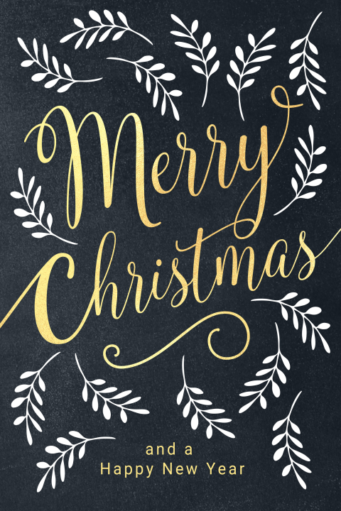 Kerstkaart ornamenten handlettering