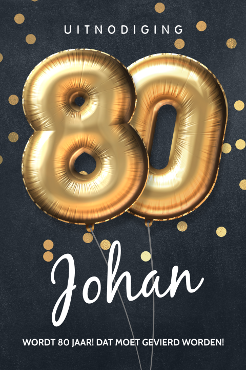 Verjaardag uitnodigingen 80 jaar