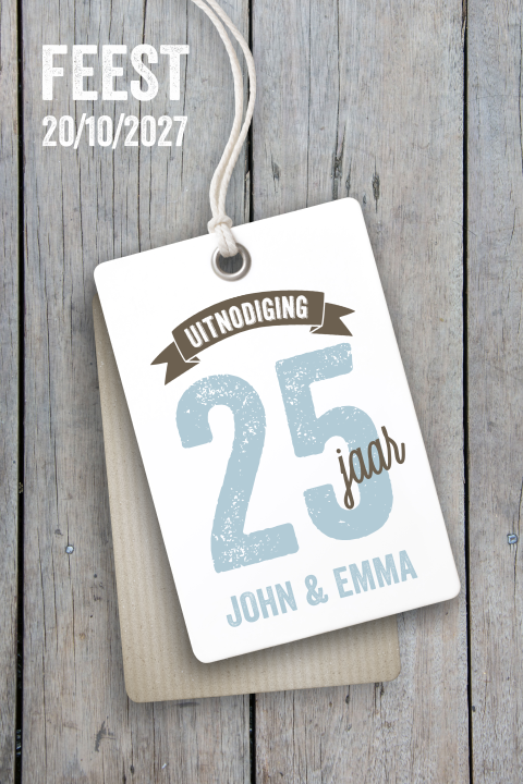 Mooie jubileum uitnodiging (aanpasbaar jaartal)