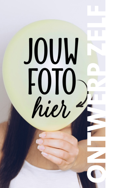 Kaarten met foto en grote tekst