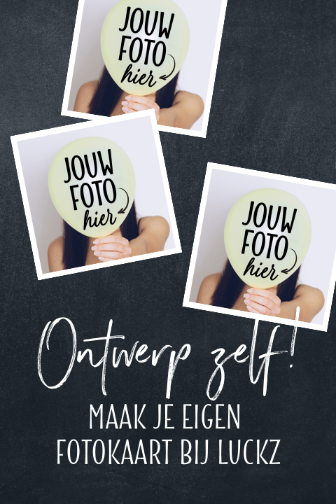 Fotocollage kaart design krijtbord