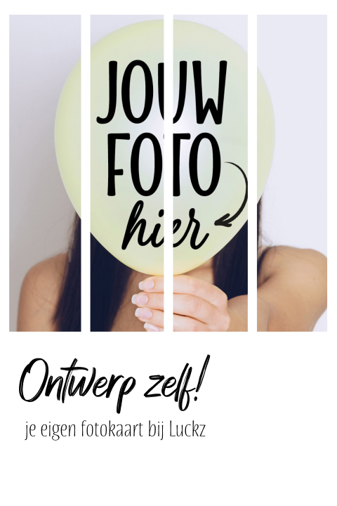 Streepjes kaart met eigen foto maken