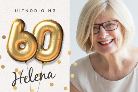 Feestelijke uitnodiging 60 jaar met foto
