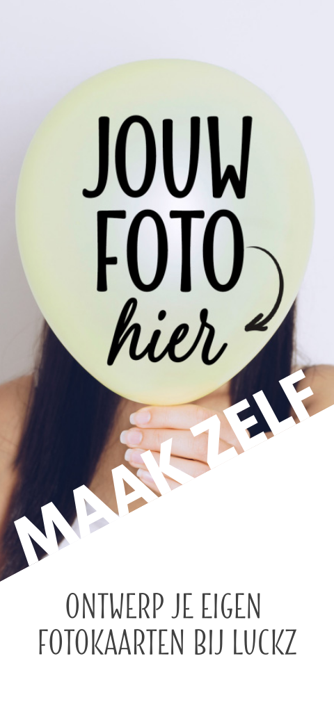 Maak zelf fotokaart met tekst