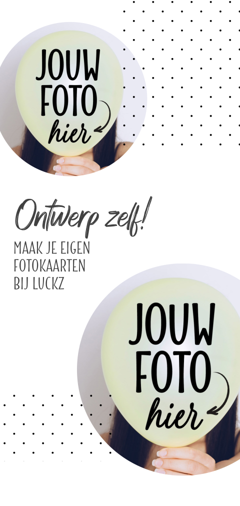 Hippe fotokaart met 2 foto's in cirkels