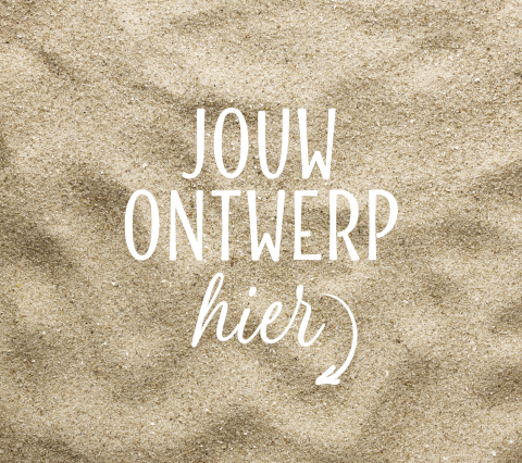 Zand strand Belgisch formaat vierkant kaart zelf ontwerpen