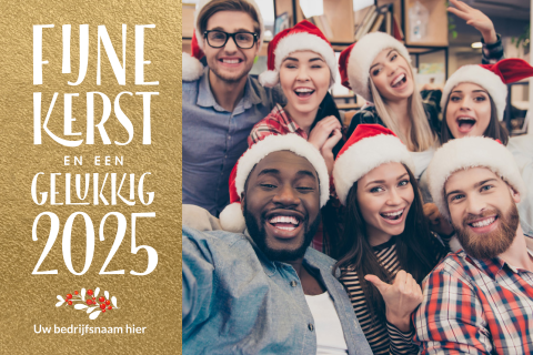 Leuke zakelijke kerstkaart foto bedrijf kerstwens