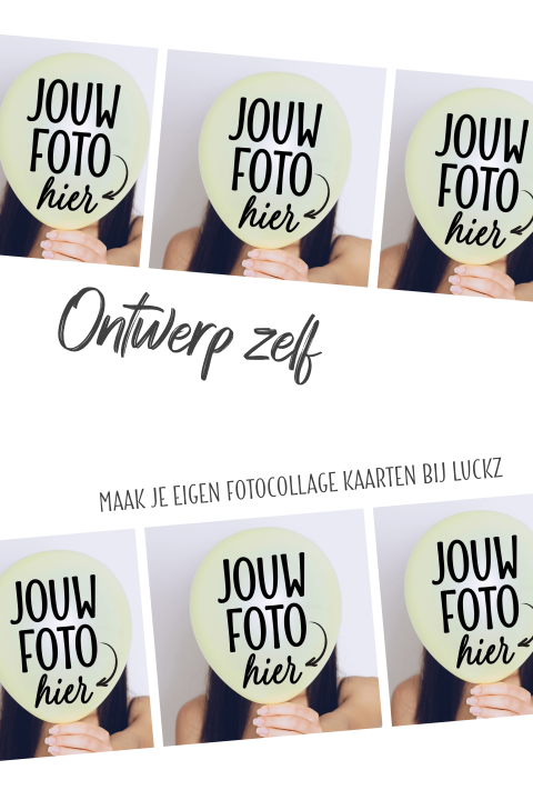 Schuine kaart maken met 6 foto's