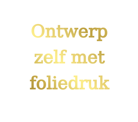 Blanco enkele Belgische vierkant met 2 kanten foliedruk