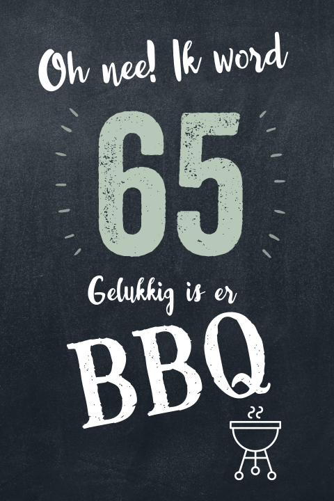 Grappige uitnodiging verjaardag 65 jaar BBQ feest