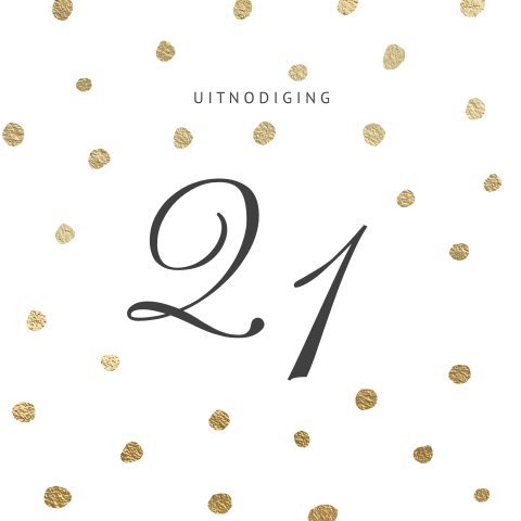 Luxe uitnodigingen verjaardag 21 jaar