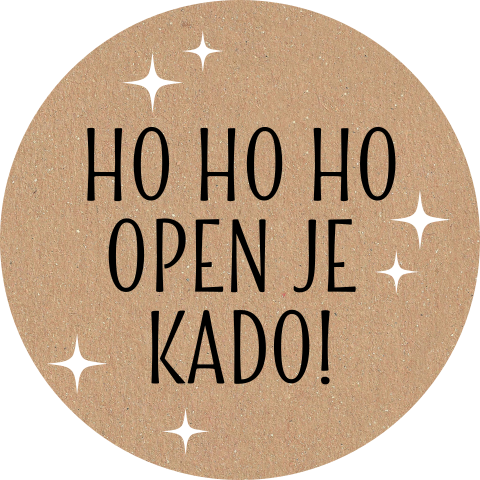 Kerst cadeaustickers met eigen tekst en versiering