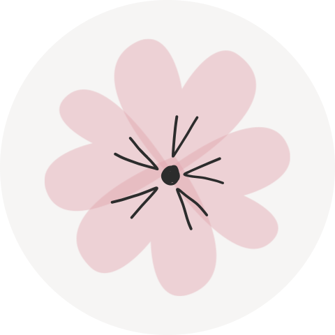 Sluitzegel voor envelop roze bloemetje