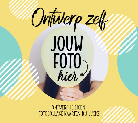 Hippe foto kaart met stippen